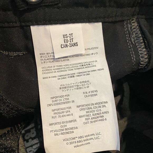 VOLCOM Shorts Toddler 2T Flat front Gray - Picture 7 of 12